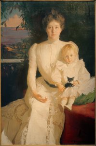 息子アレクサンダーとエマ・ソウ 作： Frank Weston Benson